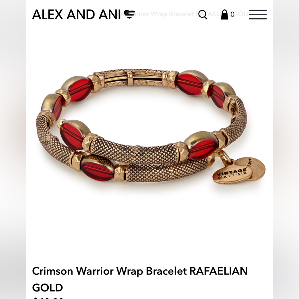 NWT ❤️ ALEX + ANI Crimson Warrior Wrap Bracelet